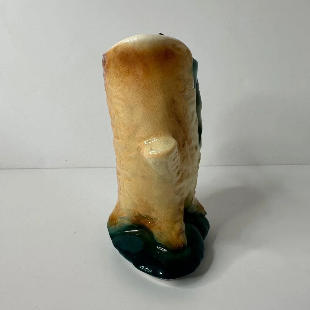 Vintage Ceramic Kitten‎ Cat Tree Stump Planter Vase Hand Painted Royal Copley?